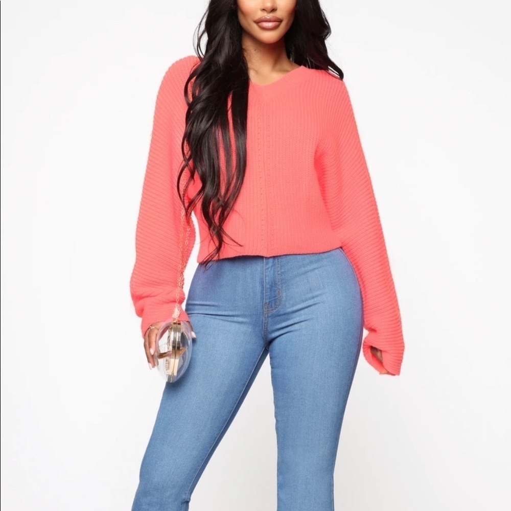 Fashion Nova- Baby Take Me Back sweater candy pink - Picture 11 of 12